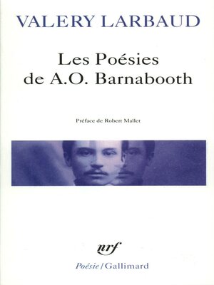 cover image of Les Poésies de A.O. Barnabooth / Poésies diverses